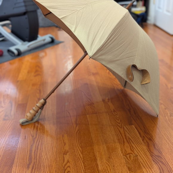 VTG GHURKA Marley Hodgeson Parasol/Umbrella Beige Large Bamboo Handle Unisex. - Picture 6 of 8